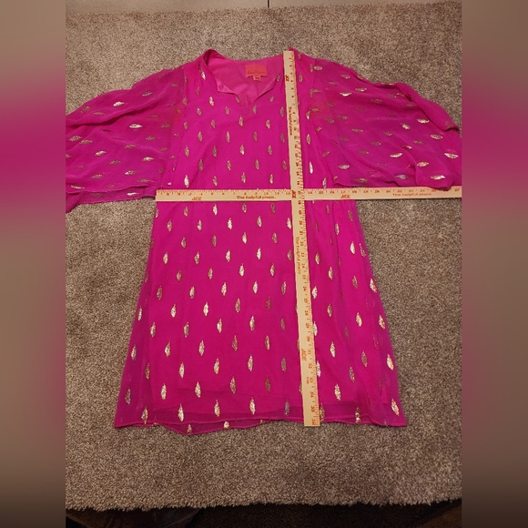 Preowned Lilly Pulitzer size 4 hot pink 👚 dress - Picture 7 of 13